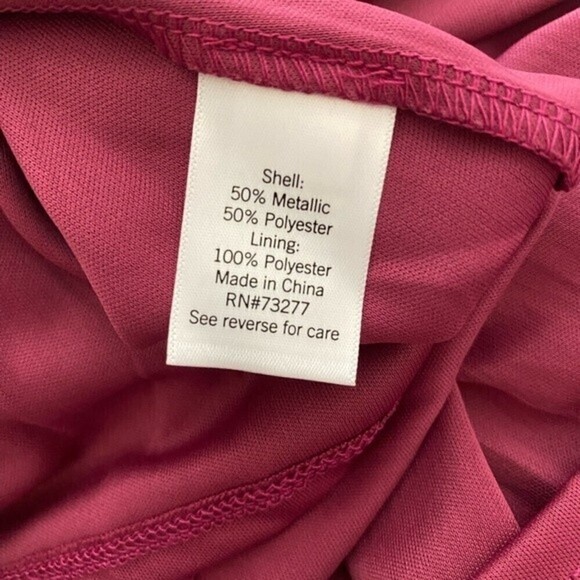 Nine West Dresses Nine West Mockneck SleevelesSwing Mini Dress Metallic Burgundy - Picture 9 of 15